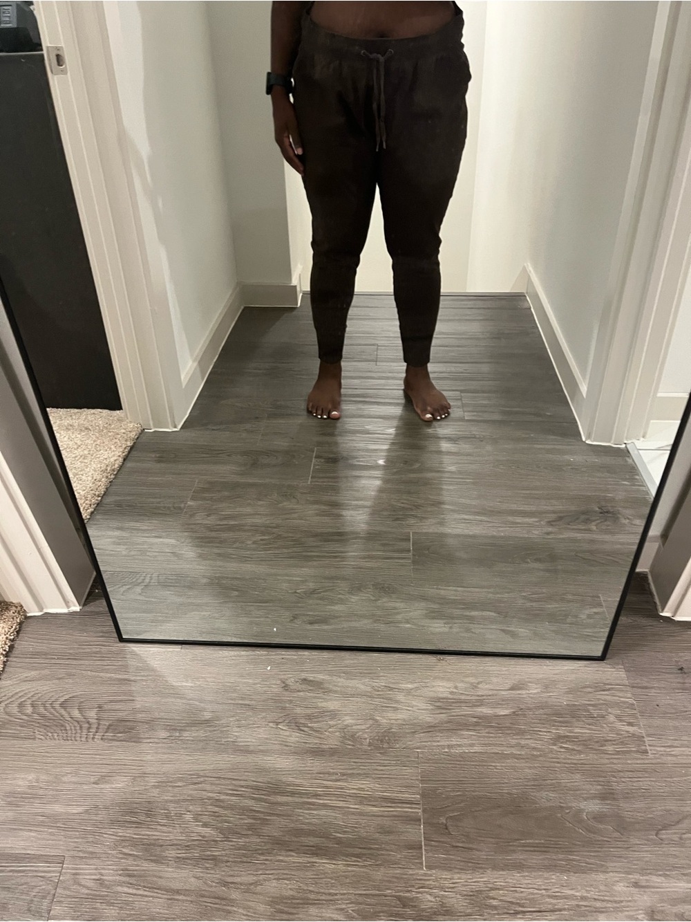 Relaxed Drawstring Joggers - Brown - Picture 4 of 4